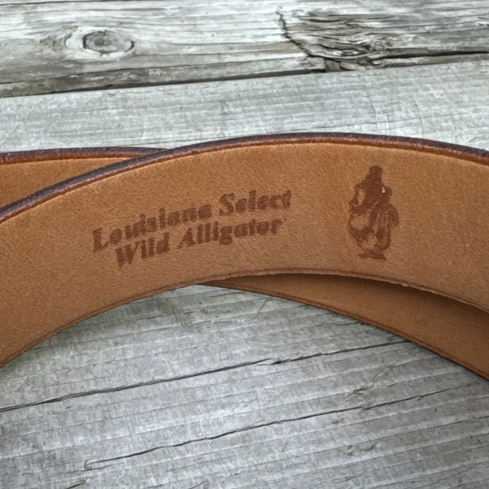 Vtg WEHMEIER'S New Orleans Luxury Louisiana Select Wild Alligator Belt Size 28